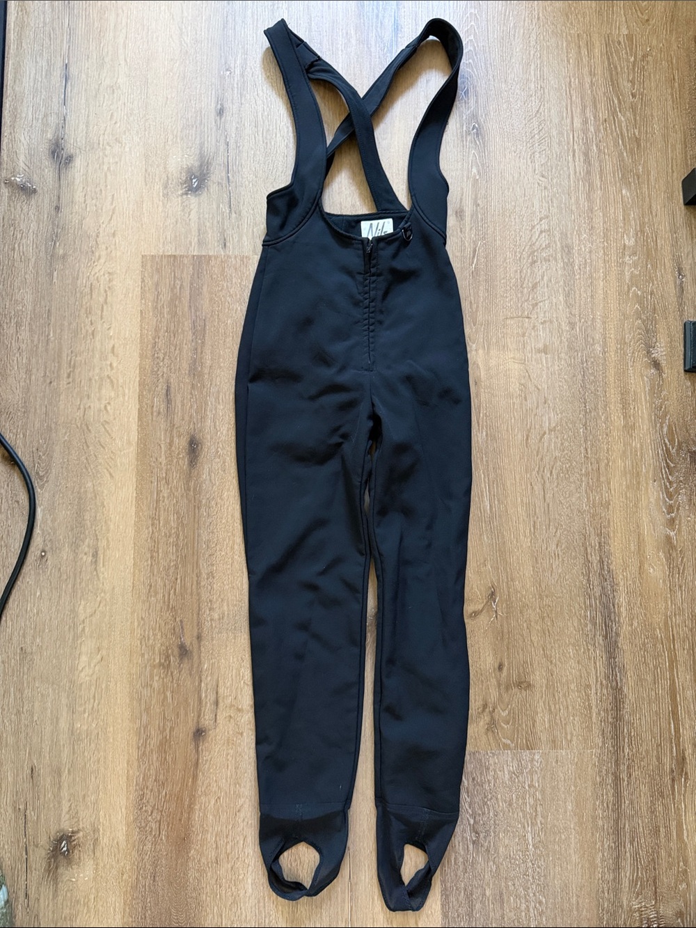 NILS Black Bib Stirrup Jumpsuit Ski Pants | Size 8
